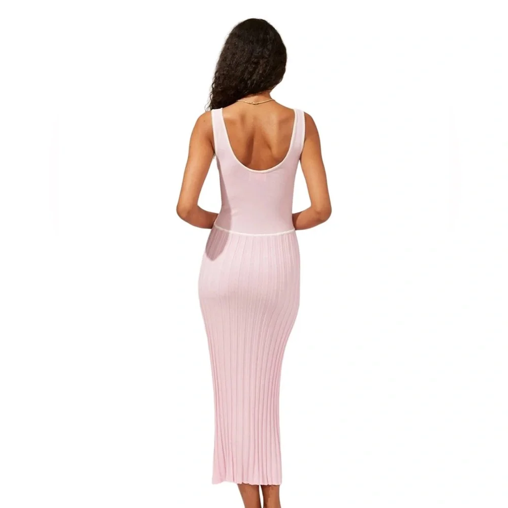 Revolve‎ Solid & Striped Baby Pink Aubrey Dress New Summer Spring Sold Out Cute - Picture 3 of 6